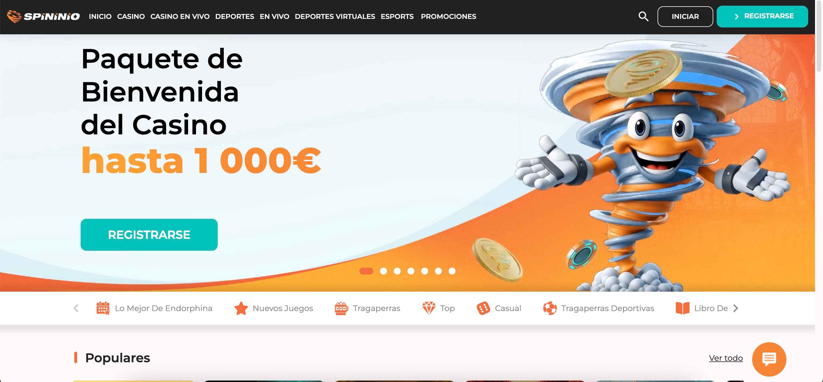 Reseña del casino Spininio (2026)